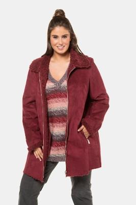 Ulla Popken jas in lamsvacht look - Grote Maten Ulla Popken jas in lamsvacht look - Grote Maten