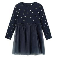 NAME IT Meisjes Nmfnadja Ls Dress Noos, blauw, 104 cm