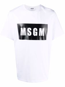 MSGM t-shirt à logo imprimé - Blanc