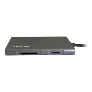 LC-Power LC-HUB-C-MULTI-5 laptop dock & poortreplicator Bedraad USB 3.2 Gen 1 (3.1 Gen 1) Type-C Antraciet, Zwart