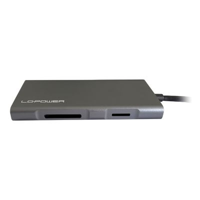 LC-Power LC-HUB-C-MULTI-5 laptop dock & poortreplicator Bedraad USB 3.2 Gen 1 (3.1 Gen 1) Type-C Antraciet, Zwart