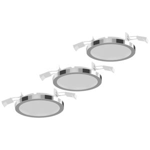 LightMe LM85660 Aqua LED-inbouwlamp Set van 3 stuks LED GX53 18 W Chroom