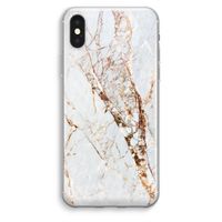 Goud marmer: iPhone XS Max Transparant Hoesje