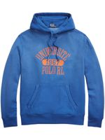 Polo Ralph Lauren hoodie en coton mélangé à logo imprimé - Bleu - thumbnail