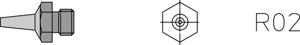 Weller R02 Hetelucht mondstuk Heteluchtmondstuk Grootte soldeerpunt 0.8 mm Inhoud: 1 stuk(s)