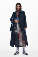 Afneembare trenchcoat - BLUE - XL - thumbnail