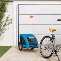 Hondenfietstrailer oxford stof en ijzer blauw - thumbnail