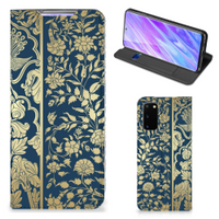 Samsung Galaxy S20 Smart Cover Beige Flowers - thumbnail