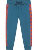 Dolce & Gabbana Kids pantalon de jogging à bande logo - Bleu