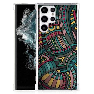 Samsung Galaxy S22 Ultra Doorzichtige Silicone Hoesje Aztec