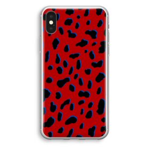 Red Leopard: iPhone X Transparant Hoesje