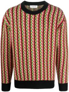 Lanvin chevron-motif jumper - Rouge