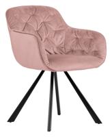 WOOOD Exclusive Eetkamerstoel 'Elaine' Velvet, kleur Pale