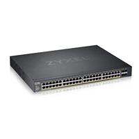 Zyxel 48-Port Gigabit Ethernet Smart Managed PoE+ Switch met 375 Watt Budget en 4 10G SFP+ Slots, Hybrid Cloud mode [XGS1930-52HP]