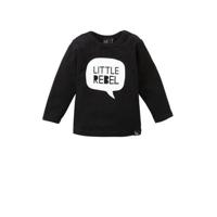 Babystyling longsleeve Little rebel zwart