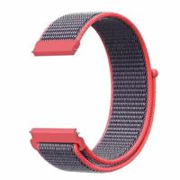 By Qubix - Compatible met Garmin Forerunner 55/245 / 645 - Sport Loop nylon bandje - Magenta - Compatible Garmin bandje - Bandbreedte: 20mm