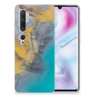 Xiaomi Mi Note 10 Pro TPU Siliconen Hoesje Marble Blue Gold