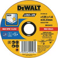 DEWALT INOX doorslijpschijf DT43906-QZ doorslijpschijf Ø 125 mm, boring 22,2 mm - thumbnail