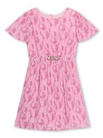 Michael Kors Kids robe plissée à motif abstrait - Rose - thumbnail