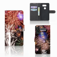 LG V30 Wallet Case met Pasjes Vuurwerk