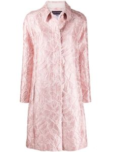 Talbot Runhof manteau en jacquard - Rose