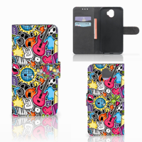 Wiko Wim Wallet Case met Pasjes Punk Rock