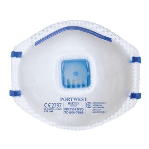 Portwest P201 P2V Respirator Valved (10)