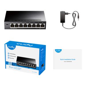 Cudy GS108 netwerk-switch Gigabit Ethernet (10/100/1000) Zwart