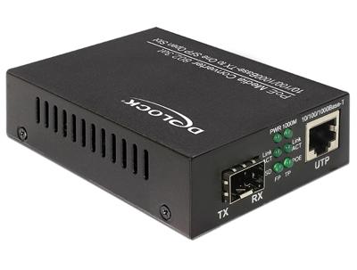 DeLOCK 86180 netwerk media converter 1000 Mbit/s Zwart