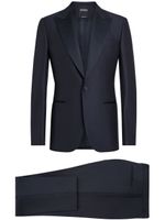 Zegna costume à revers crantés - Bleu