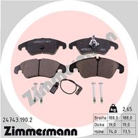 Remblokkenset, schijfrem ZIMMERMANN, u.a. fÃ¼r Audi