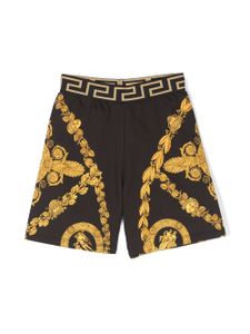 Versace Kids short à imprimé baroque - Noir