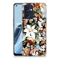 TPU Case voor OPPO Reno 7 5G | Find X5 Lite Dark Flowers