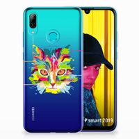 Huawei P Smart 2019 Telefoonhoesje met Naam Cat Color - thumbnail