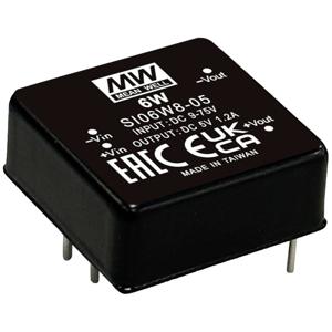 Mean Well SI06W8-09 DC/DC-converter, print 48 V/AC 9 V 0.667 A 6 W Aantal uitgangen: 1 x Inhoud 1 stuk(s)