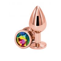 NS Novelties - Rear Assets Rose Gold Aluminium Buttplug Medium - thumbnail