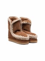 Mou Kids bottines Eskimo en peau lainée - Marron