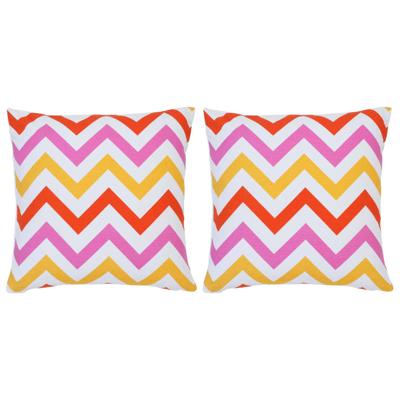 vidaXL Kussens 2 st met print 40x40 cm katoen meerkleurig