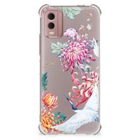 Nokia C32 Case Anti-shock Bird Flowers