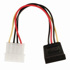 Interne Voedingskabel | Molex Male - SATA 15-Pins Female | 0,15 m | Diverse