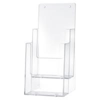 Helit H2351502 Folderhouder Glas (helder) 1/3 DIN A4 staand Aantal vakken 2 1 stuk(s) (b x h x d) 116 x 256 x 138 mm
