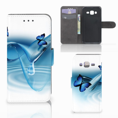 Samsung Galaxy J3 2016 Telefoonhoesje met Pasjes Vlinders