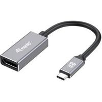 Equip 133493 video kabel adapter 0,15 m USB Type-C DisplayPort Zwart, Grijs - thumbnail