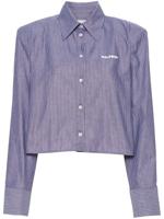 Halfboy Blouse met geborduurd logo - Blauw