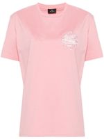 ETRO t-shirt en coton à motif Pegaso - Rose