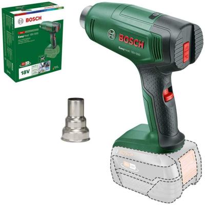 Bosch Groen EasyHeat 18V-500 Accuheteluchtpistool | Incl. Reduceermondstuk | Zonder Accu en Lader - 06032A8000 Bosch Groen EasyHeat 18V-500 Accuheteluchtpistool | Incl. Reduceermondstuk | Zonder Accu en Lader - 06032A8000