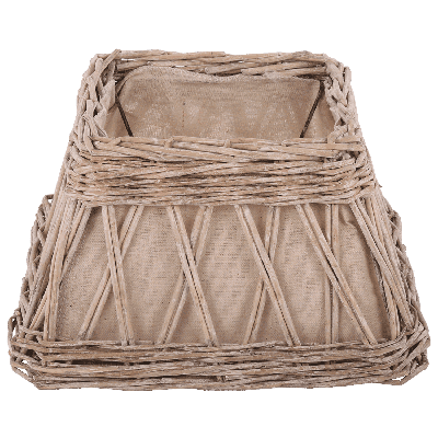 Staande lampenkap riet Monaco Beach vierkant 20 cm grey wash