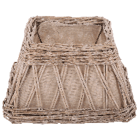 Staande lampenkap riet Monaco Beach vierkant 20 cm grey wash