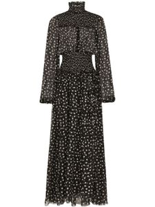 Dolce & Gabbana robe en soie à pois - Noir