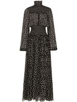 Dolce & Gabbana robe en soie à pois - Noir